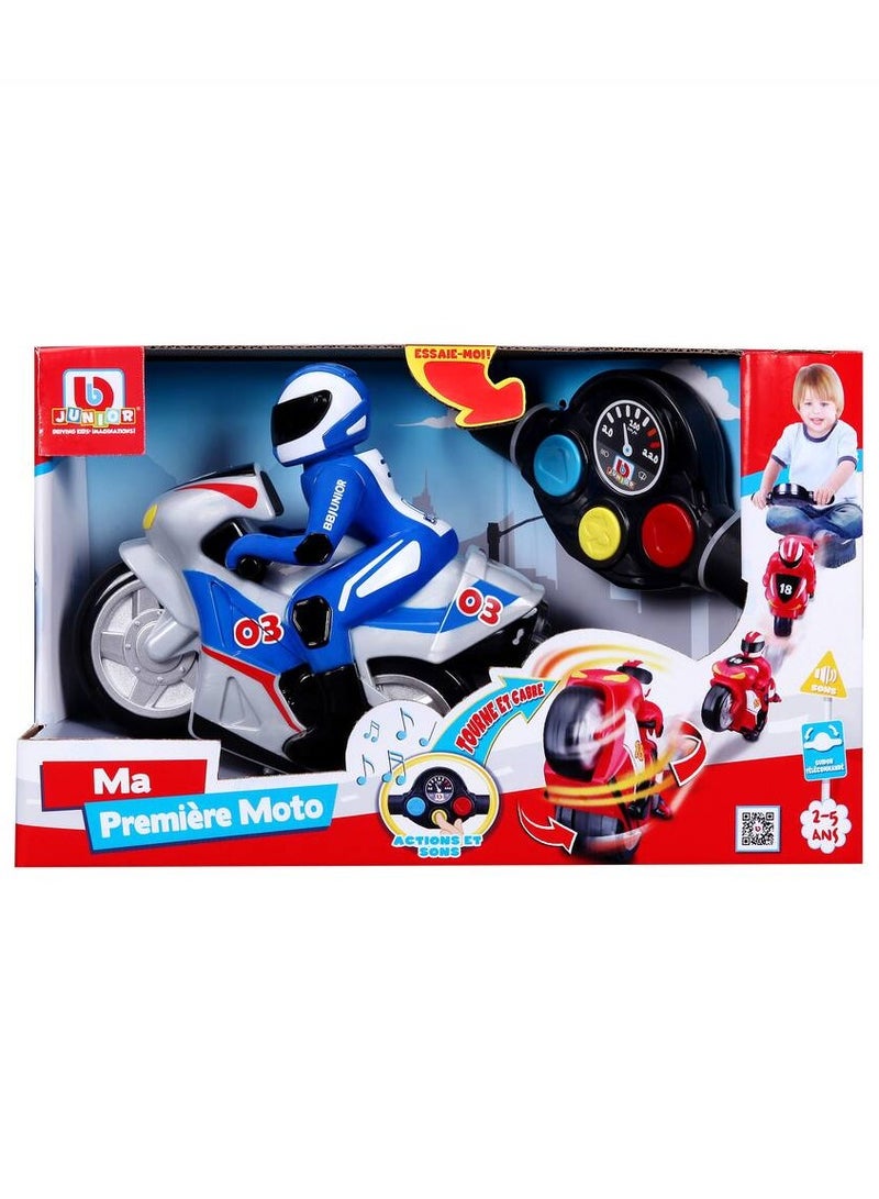 MOTORCYCLE FIRST RADIO CONTROL - MOTORCYCLE WITH DRIVER AND REMOTE CONTROL