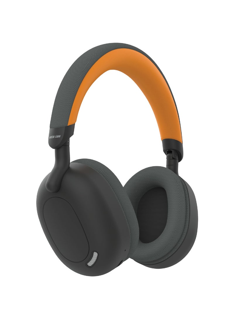 Sunstone Headphone / Long Hours Playing Time / Long-Range Working Distance / AUX Support / Microphone / V5.3 Bluetooth Version / 40mm Driver - Black & Orange