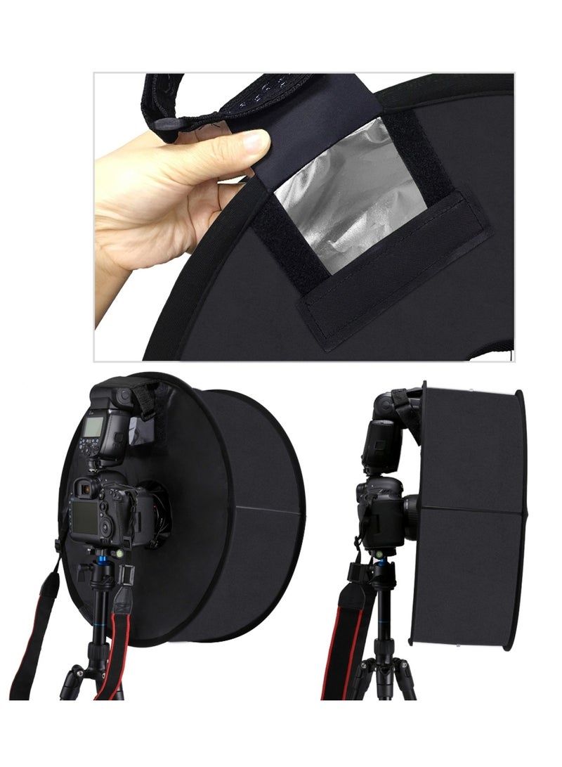 PULUZ 45cm Round Style Macro and Portrait Softbox SpeedLite Flash Light Foldable Diffuser