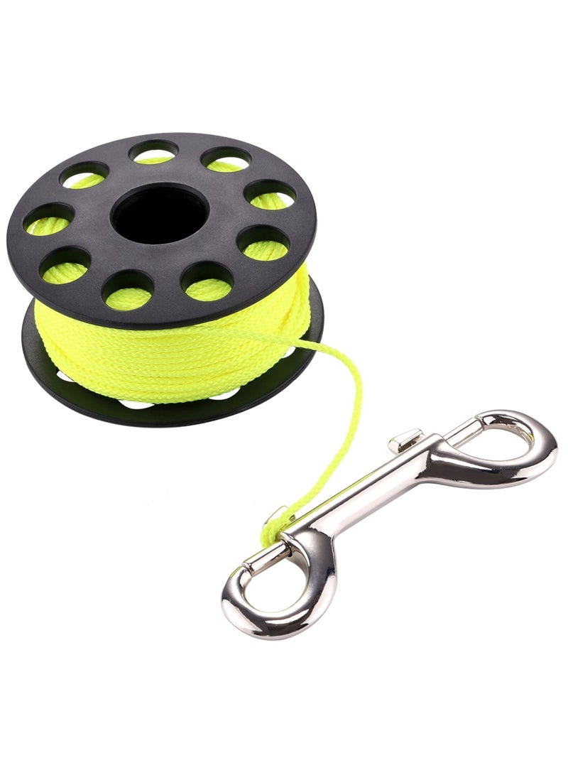 PULUZ Compact Diving Finger Reel with 30m Nylon Braided Wire & Stainless Steel Bolt Clip