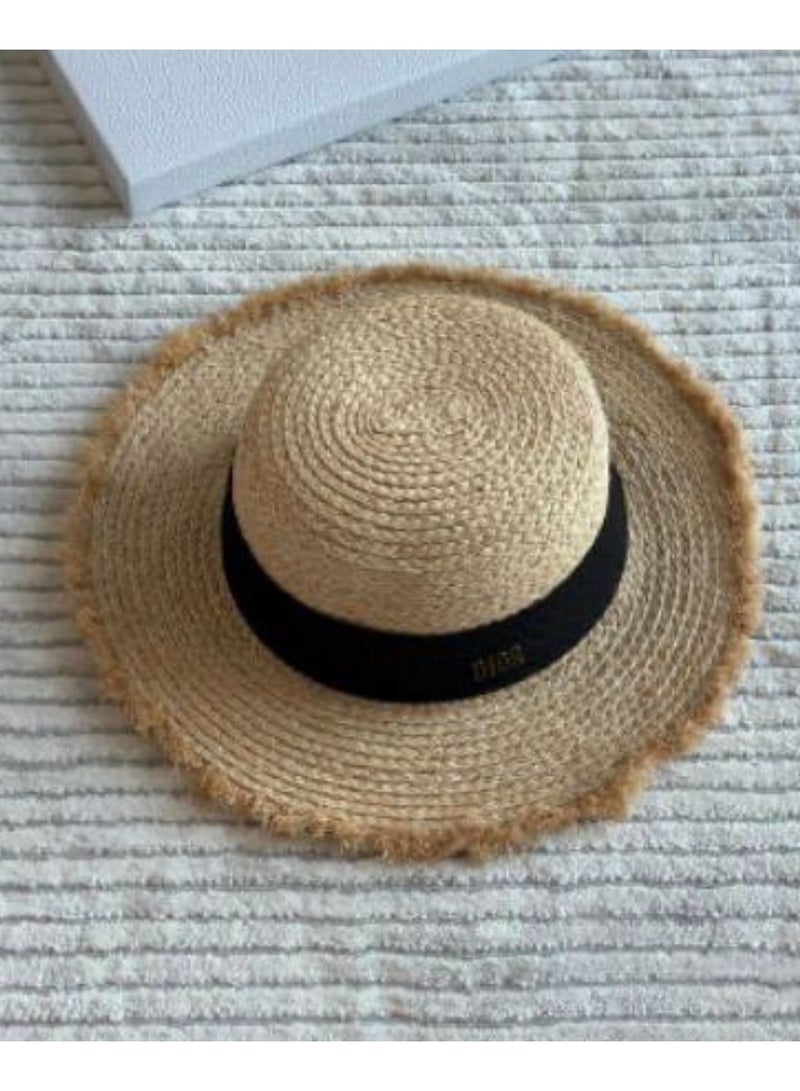 Straw Hat Women Wide Brim Sun Protection Beach Hat