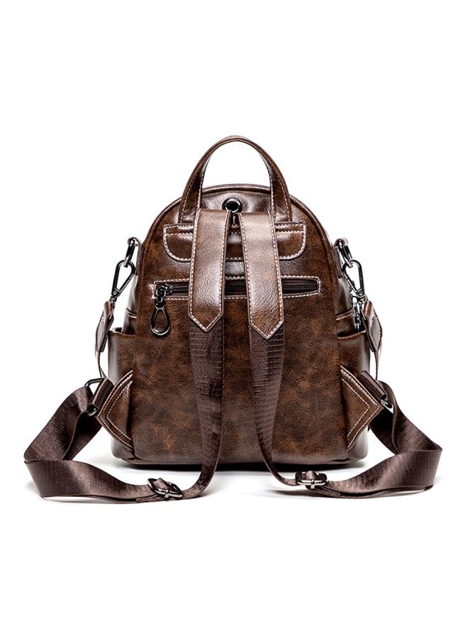 Leather Backpack Brown