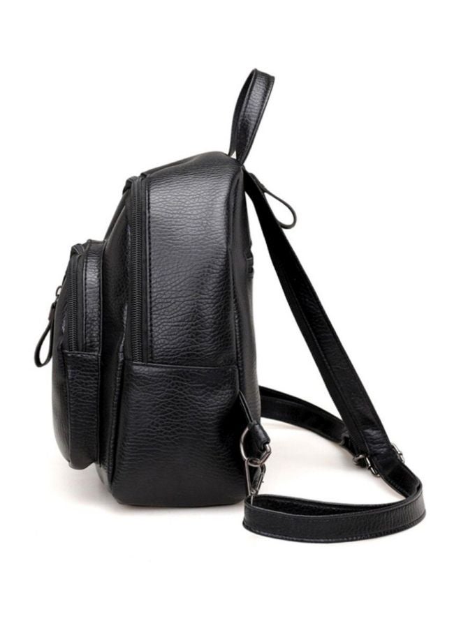 Adjustable Straps Backpack Black