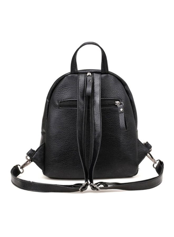 Adjustable Straps Backpack Black