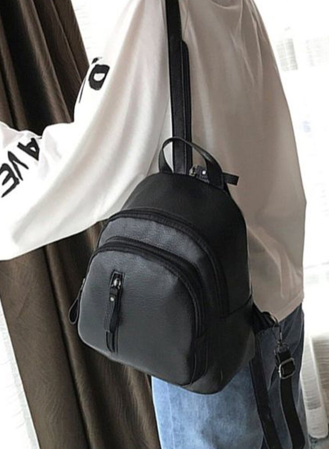 Adjustable Straps Backpack Black