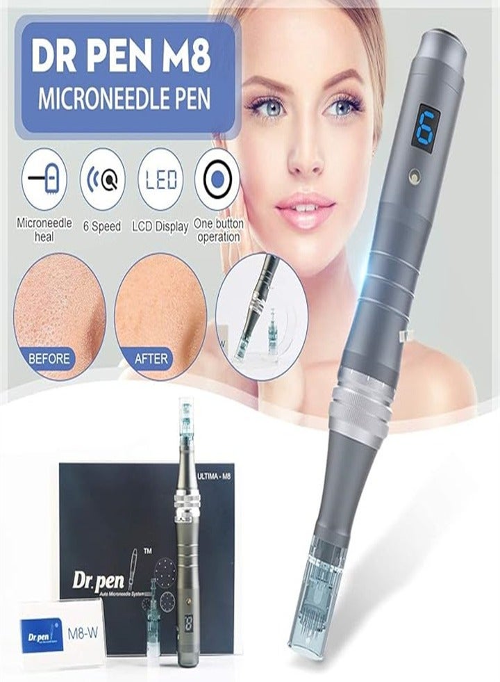 Professional Beauty Micro-Needling Pen - Cordless - Best Face and Body Skincare Kit