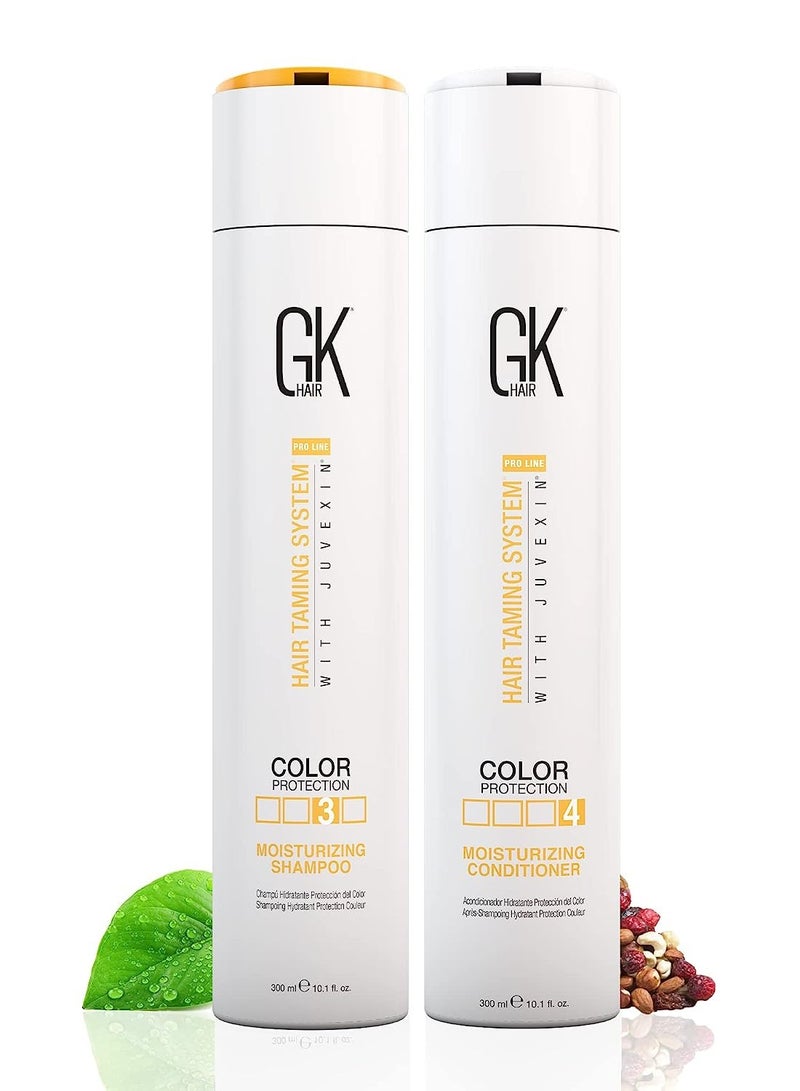 Moisturizing Shampoo And Conditioner Sets 300Ml For Color Treated Hair Daily Use Cleansing Dry To Normal Sulfate Paraben Free