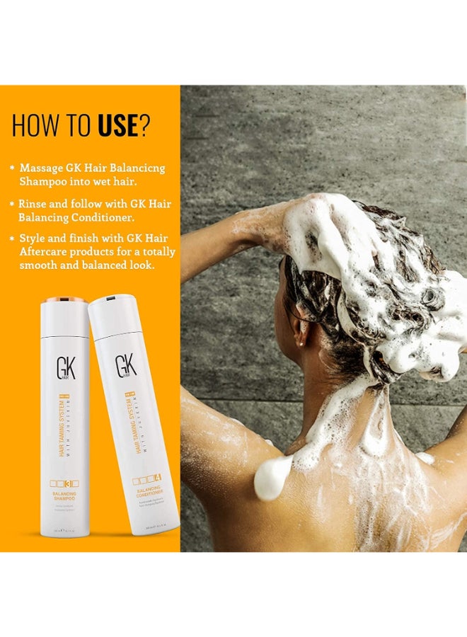 Balancing Shampoo And Conditioner Sets 300Ml For Oily And Color Treated Hair Deep Cleansing Ideal For Over-Processed And Environmentally Stressed Hair