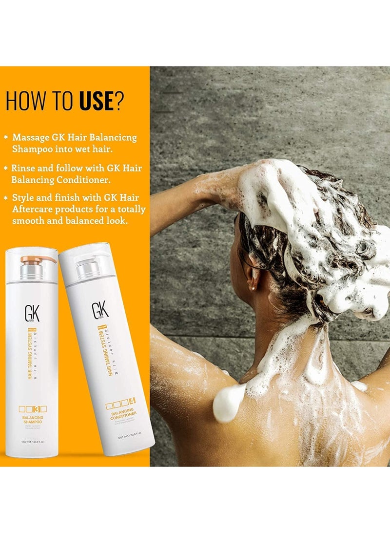 Balancing Shampoo And Conditioner Sets 1000Ml For Oily And Color Treated Hair Deep Cleansing Ideal For Over-Processed And Environmentally Stressed Hair