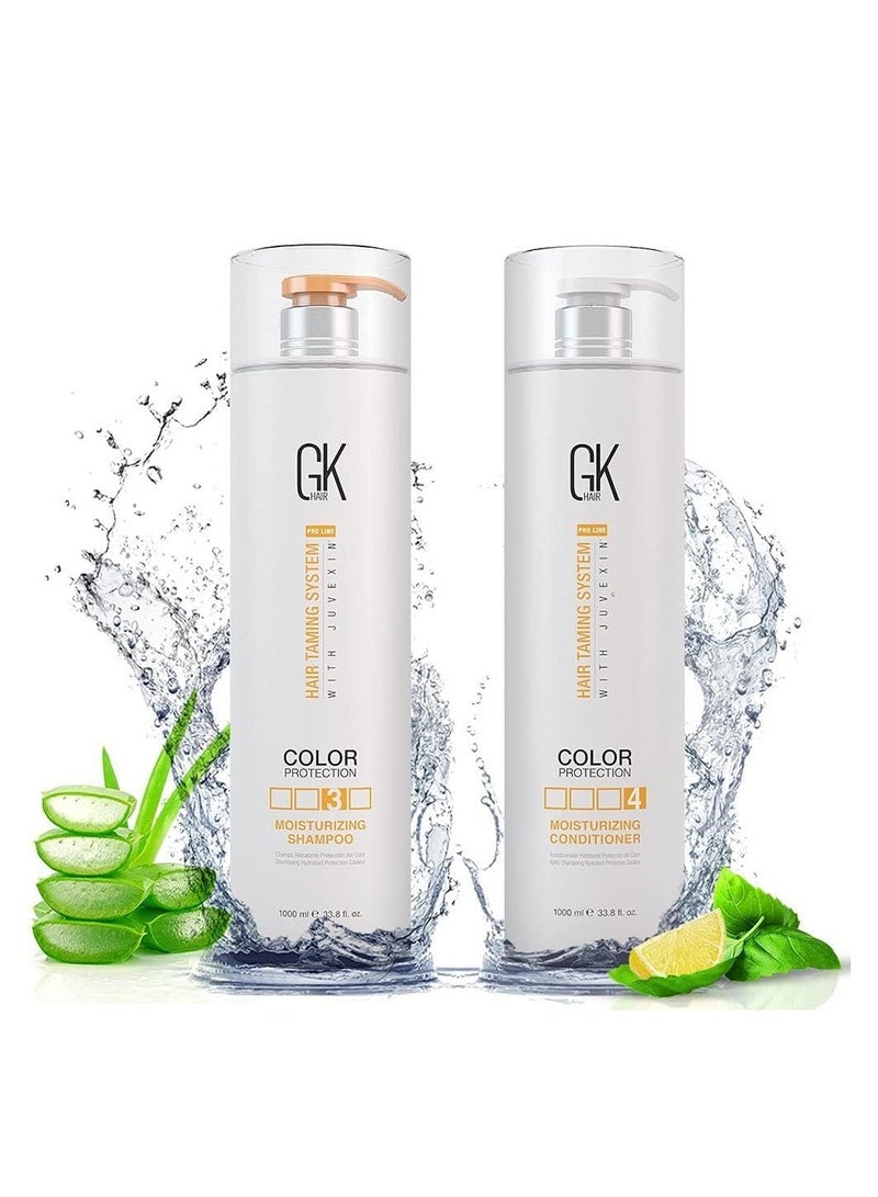 Moisturizing Shampoo And Conditioner Sets 1000Ml For Color Treated Hair - Daily Use Cleansing Dry To Normal Sulfate Paraben-Free