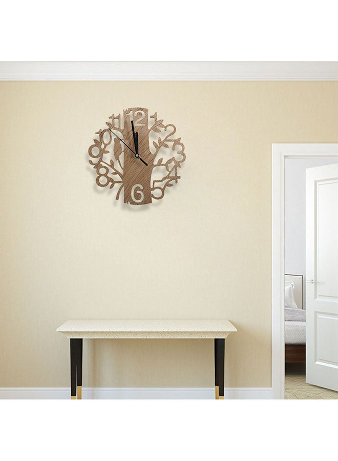 Vintage Design Analog Wall Clock Brown