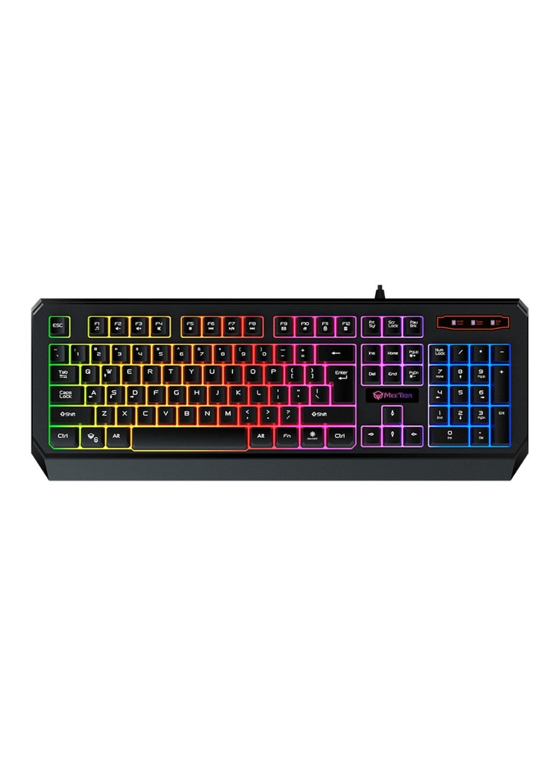 MT-K9320 Gaming Keyboard 12 Multimedia Shortcuts Keys With LED Backlight Brightness Adjustable Wired Anti-Ghosting Waterproof Keyboard For Windows And Mac