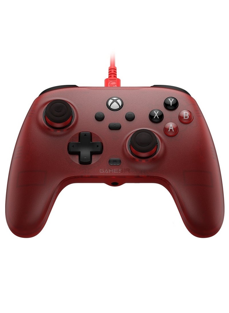 Professional Gamepad GameSir T7 Wired Game Controller for Xbox, PC, Steam, Plug and Play, Play Black Myth Wukong with Hall Effect Joysticks/Hall Trigger Ruby Red