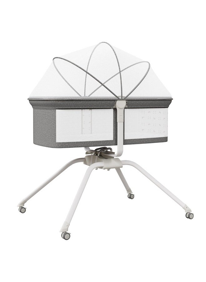 Bedside Cradle Baby Sleeping Bed Detachable Portable Folding Ultra-Light Baby Cradle Bedside Bassinet For Baby Gray