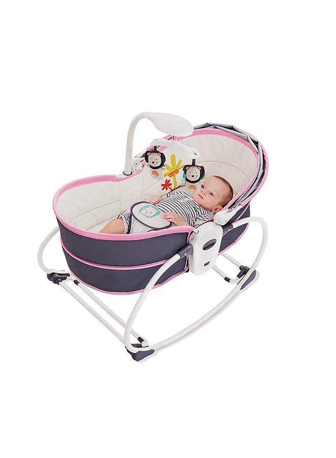 5-in-1 Multifunctional Comfortable Baby Bassinet Cradle Bed With Attractive Lighting and Musical Toy