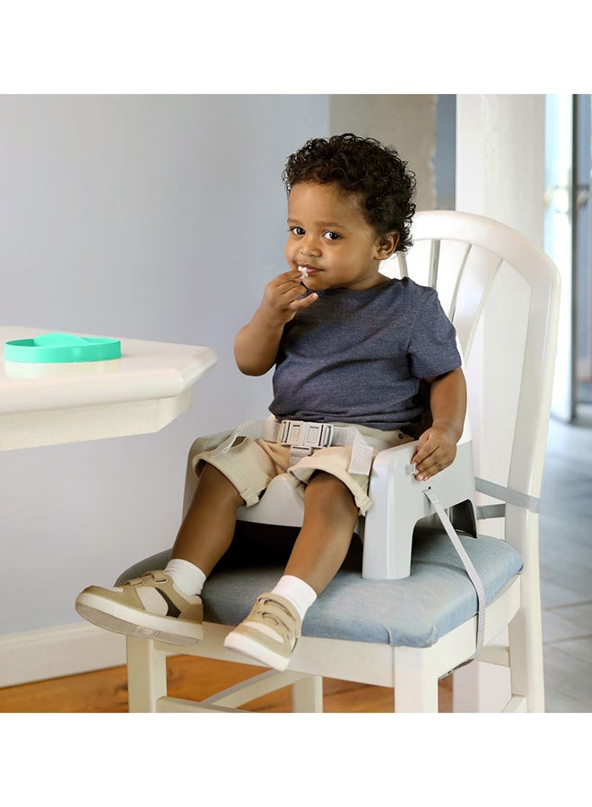 2-In-1 ITY Deluxe Learn-To-Dine Feeding Booster Seat, Dishwasher-Safe Plates, 3-Point Harness, Ages 6 Months+