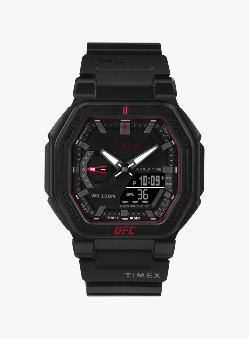 Timex UFC Colossus 45mm Resin Strap Watch TW2V55200 Men's Watch