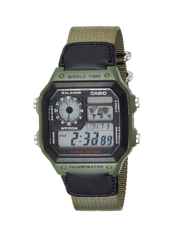 Casio Stainless Steel Digital Watch14 AE-1200WHB-3B