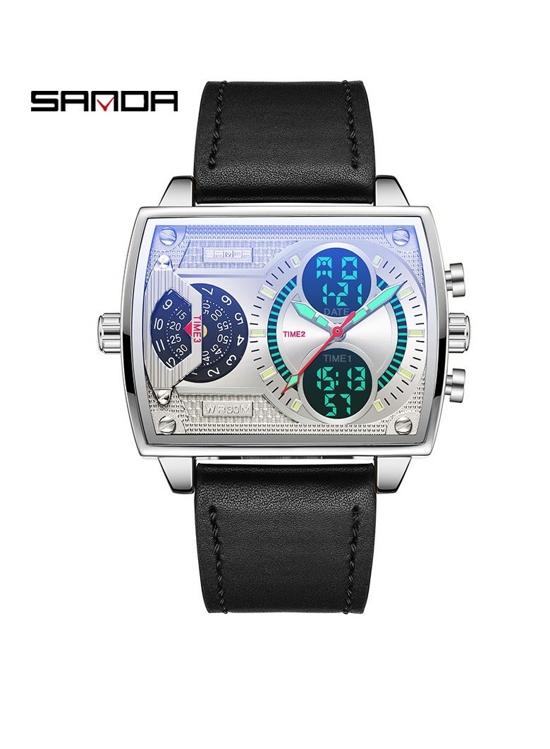 Men's Fashionable Personalized Creative Square Electronic Watch