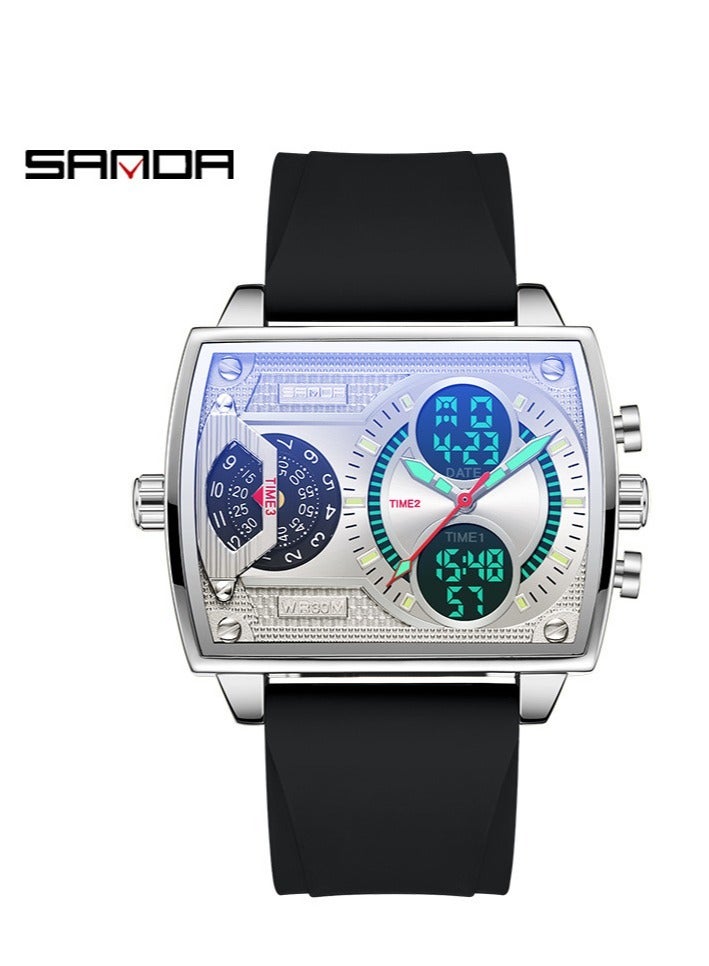 Men's Fashionable Personalized Creative Square Electronic Watch