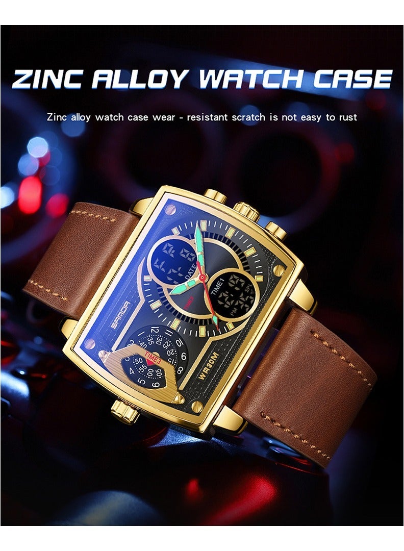 Men's Fashionable Personalized Creative Square Electronic Watch