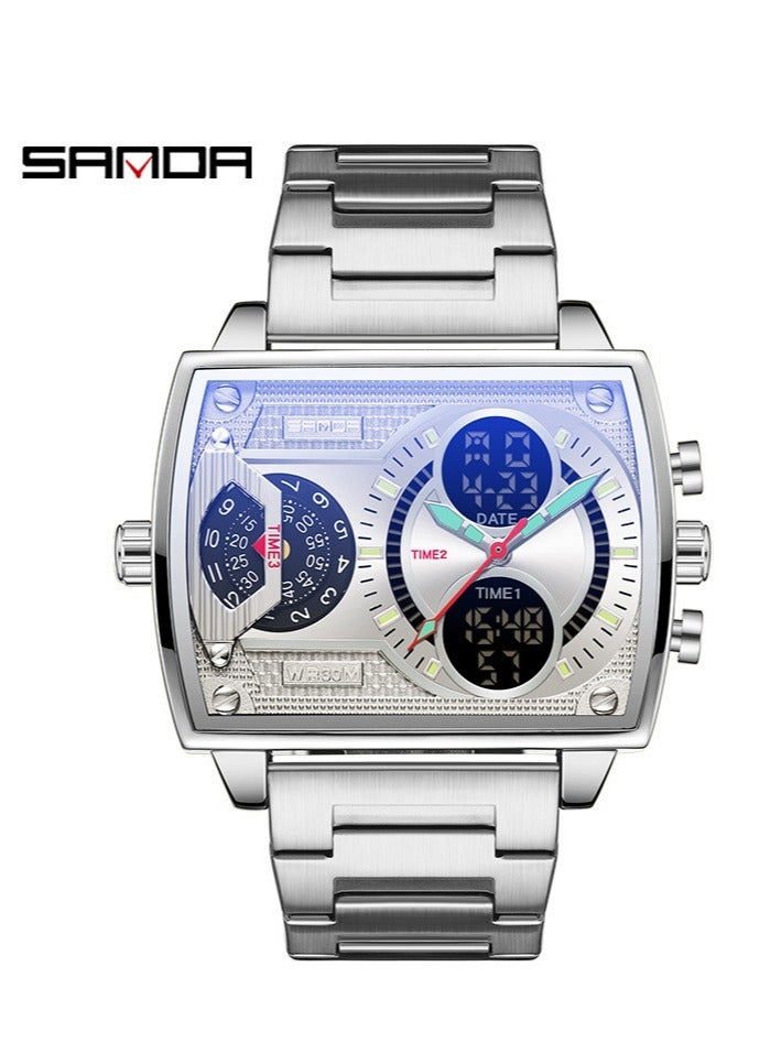 Men's Fashionable Personalized Creative Square Electronic Watch