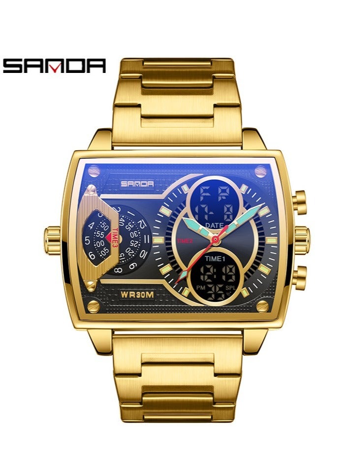 Men's Fashionable Personalized Creative Square Electronic Watch