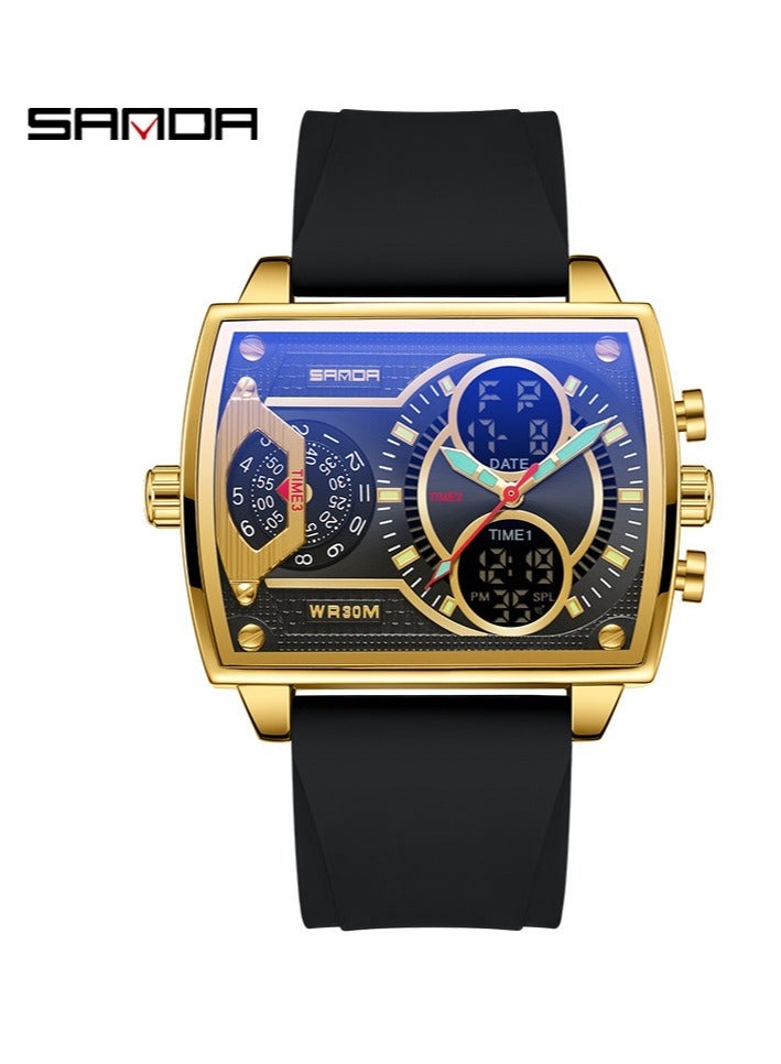 Men's Fashionable Personalized Creative Square Electronic Watch