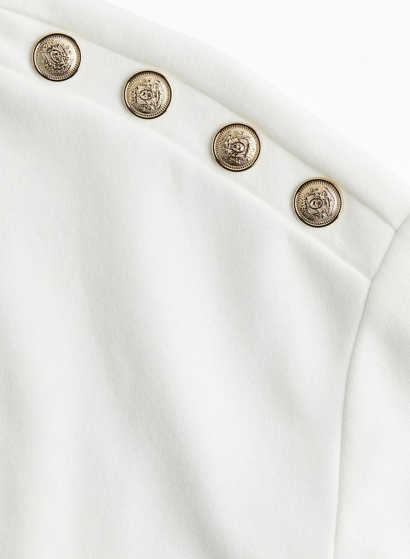 Button-Detail Sweatshirt