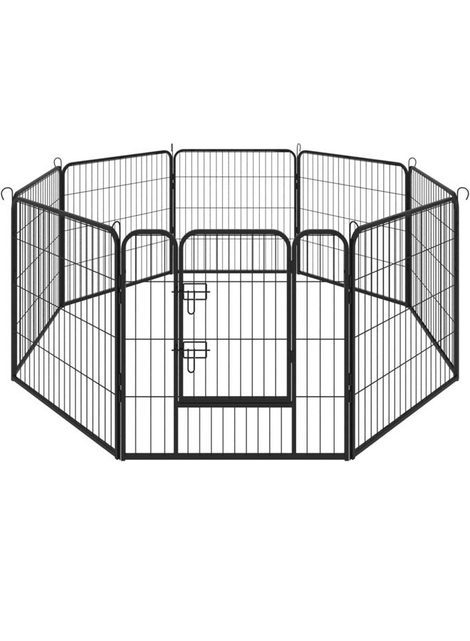 Heavy Duty Luxury Open Foldable Pet Cage with and Door 8 piece of Fence