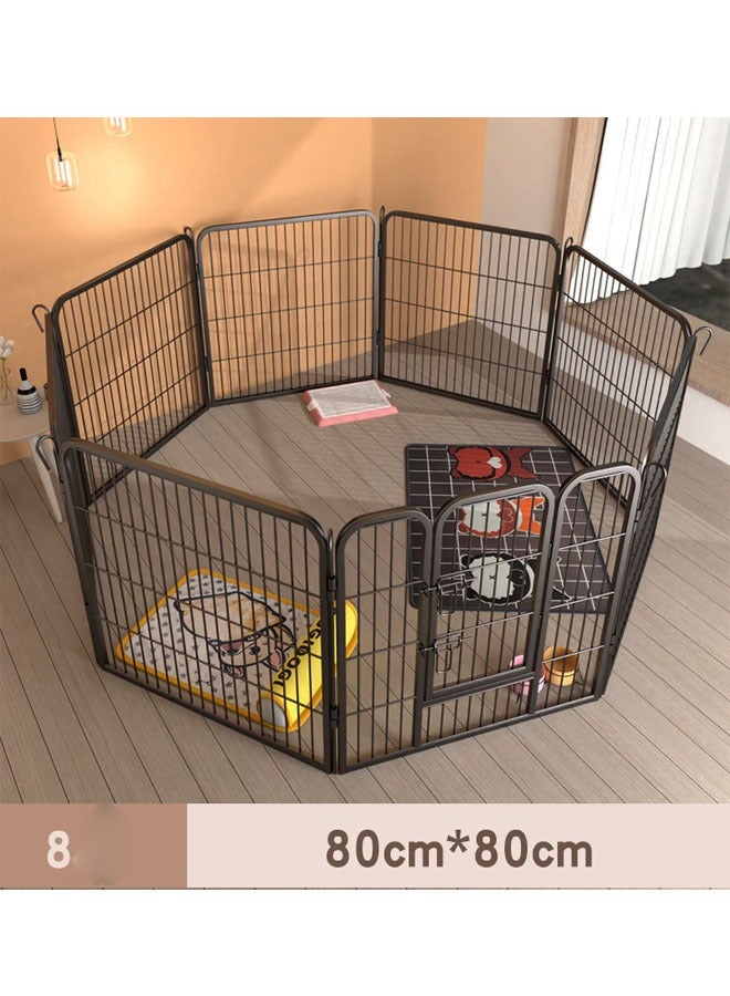 Heavy Duty Luxury Open Foldable Pet Cage with and Door 8 piece of Fence