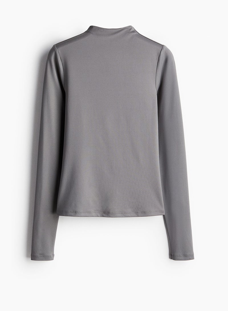 Turtleneck Jersey Top