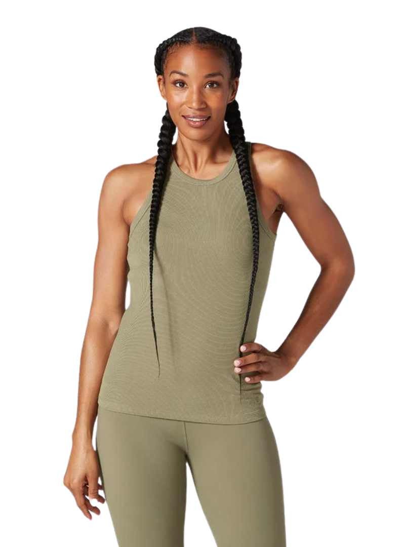 PERFECT FIT RIB TANK LIGHT OLIVE