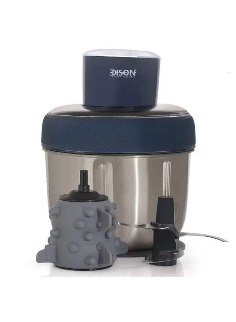 Edison Food Processor 3 Bowls 350 Watts Blue