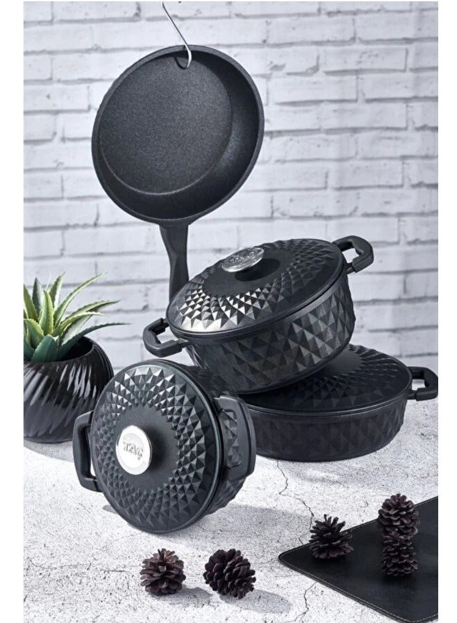 Carabella Cast Iron 7pcs Cookware Set -Made In Turkey