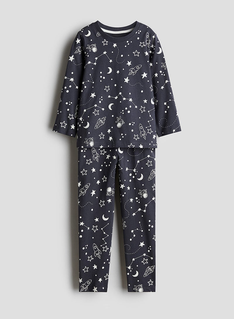 Patterned Jersey Pyjamas