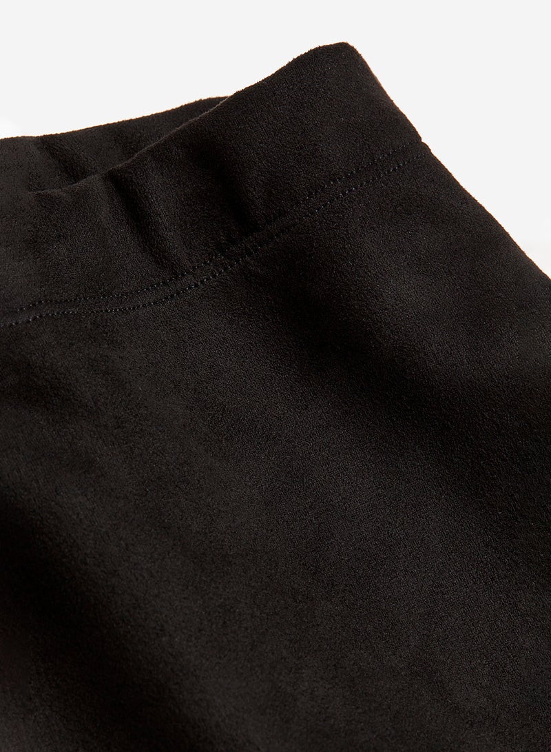 Napped Knee-Seam Leggings