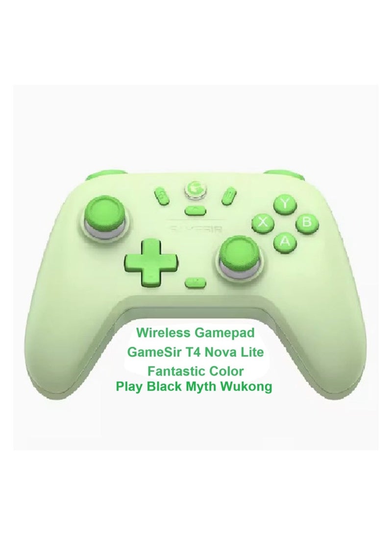 Classic Wireless Gamepad GameSir Nova Lite Bluetooth Multiplatform Game Controller for PC, Steam, Switch, iOS, Android Play Black Myth Wukong Mint Green