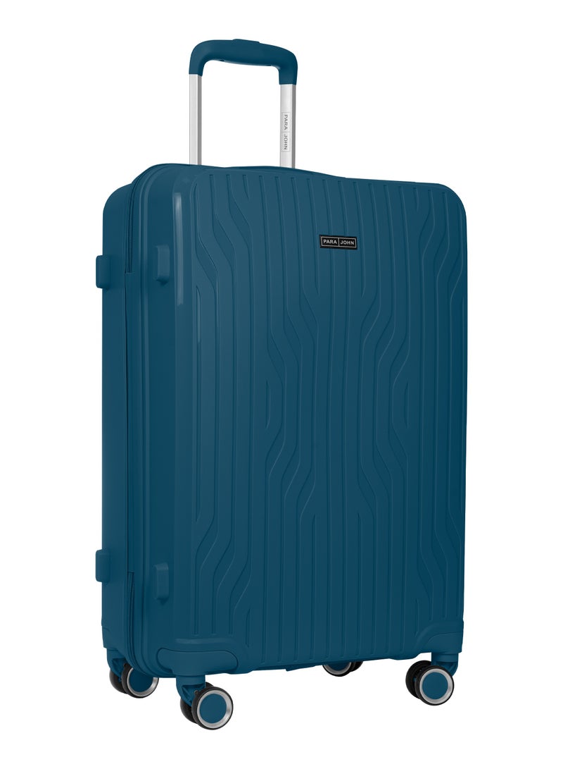 3-Piece Hard Side Poly Propylene Spinner Luggage Trolley Set 20/24/28 Inch Oil Blue