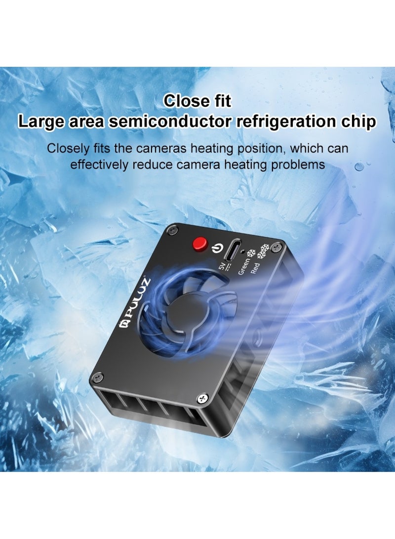 PULUZ Camera Cooling Fan Semiconductor Radiator for Sony / Canon / FUJIFILM / Nikon Cameras (Black)