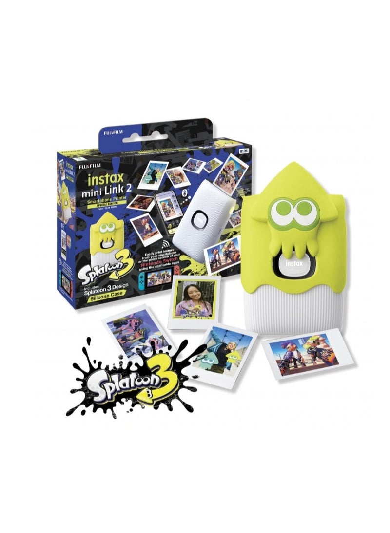 Instax Mini Link 2 Portable Smartphone Printer Special Edition Clay White - Splatoon 3