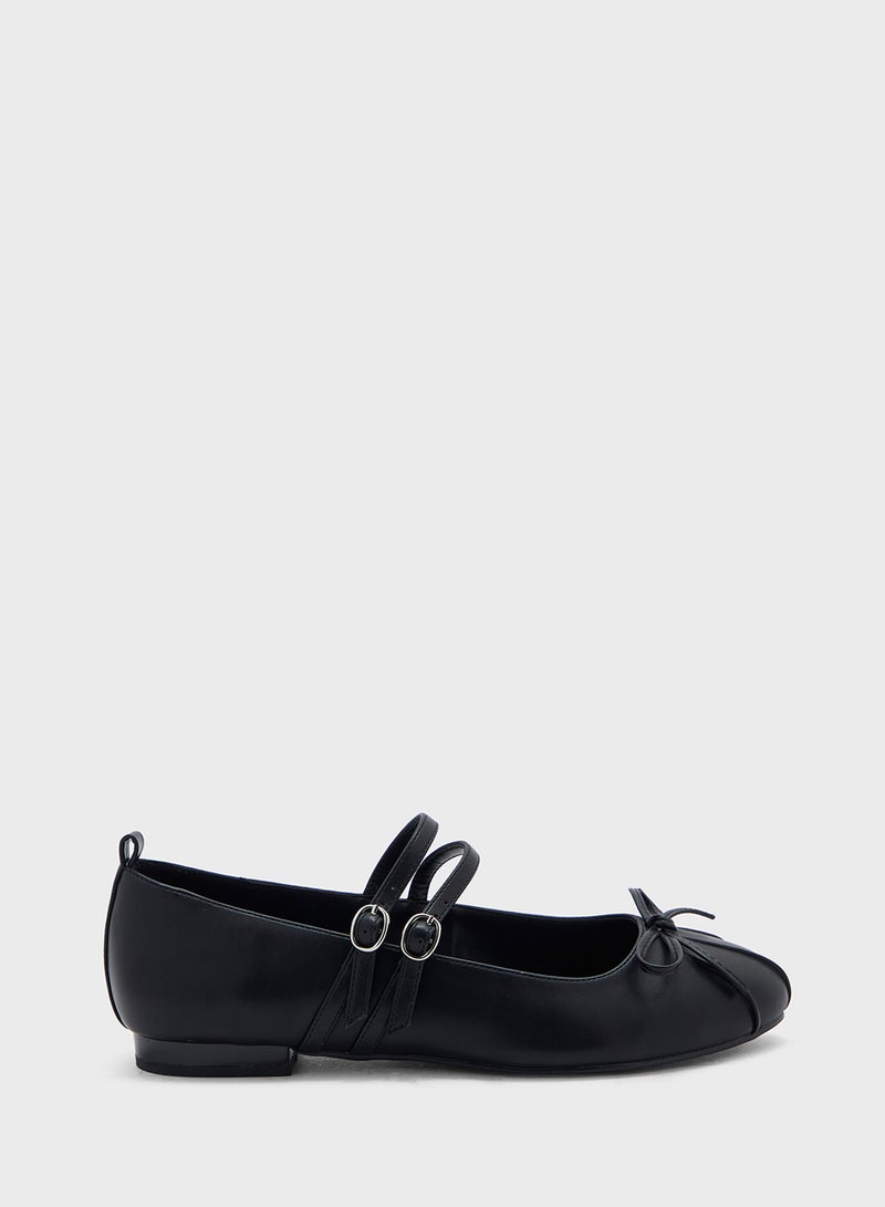 Mary Jane Double Strap Flat Shoe