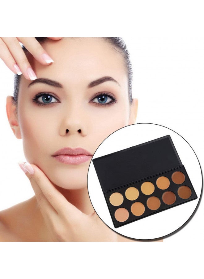 Vodisa 10 Colour Makeup Contour Palette-Cream Concealer Kit- Blemish Face Contouring Highlighter Palette- Sleek Cosmetics Professional Base Foundation Beauty Make up Cream Makeup Blemish Pallet