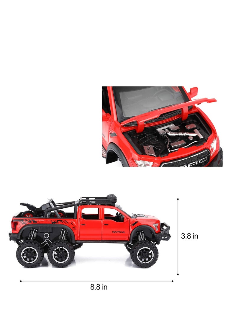 Toy Pickup Trucks for Kids F150 Raptor DieCast Model Car with Sound and Light for Ages 3 and Up