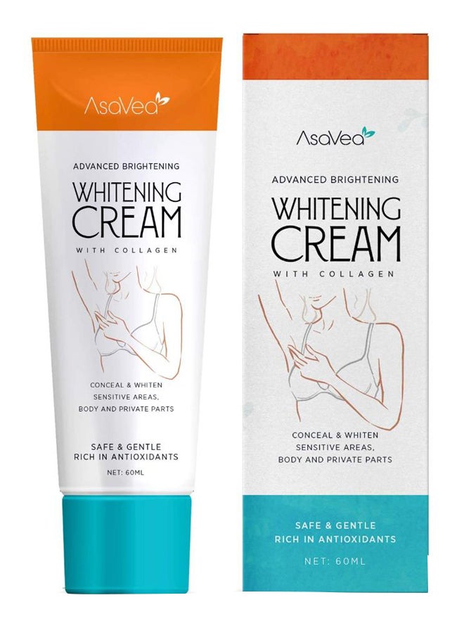 Advanced Brightening Whitening Cream With Collagen Clear 60ml