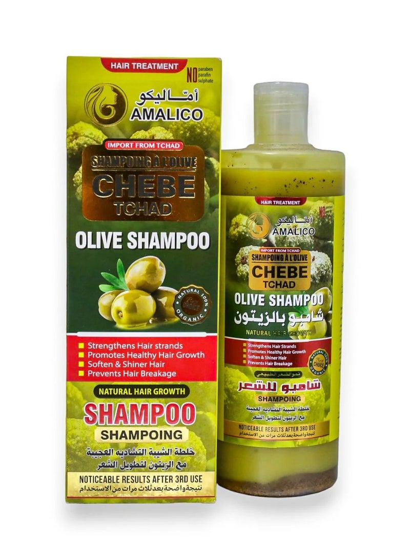 Amalico hair set pack of 3, Chebe Hair Oil Olive 250ml, Chebe Olive Oil Shampoo 500ml, Chebe Olive Oil Hair Mask 300ml.