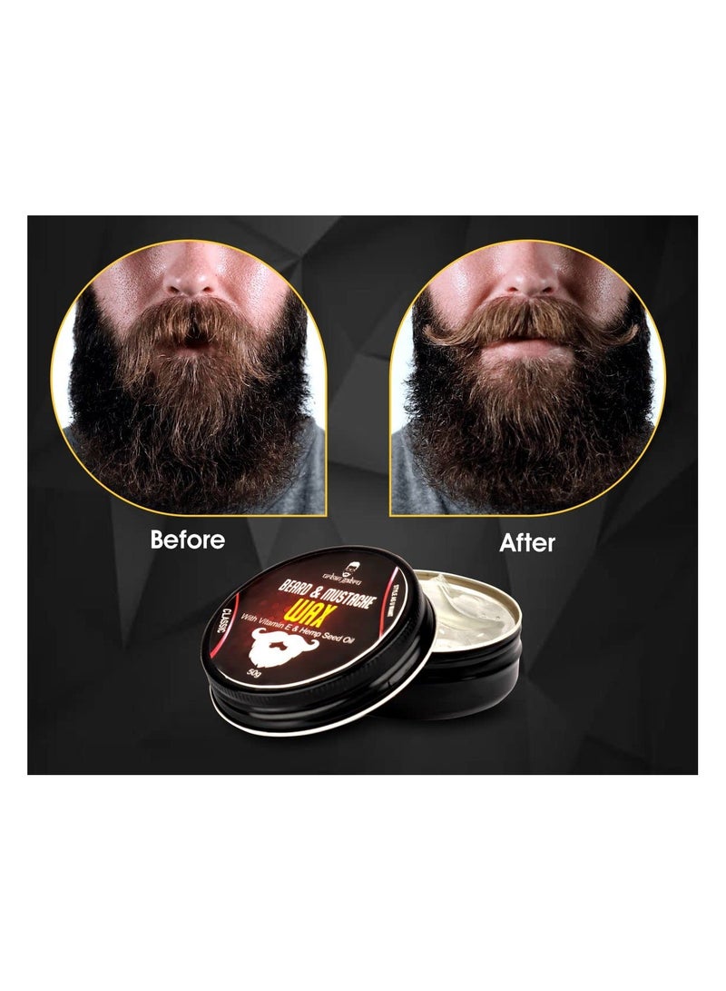 Urbangabru Hair Volumizing Powder Wax (10 Gram) + Beard Wax for Beard and Mustache (50 Gram) - Men's Grooming Kit (Pack of 2)