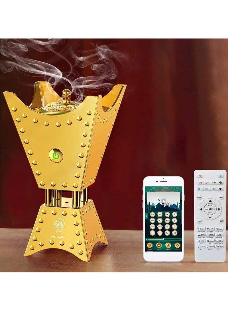 Bakhoor BoSidin Arabic Electric Metal Incense Oud Burner with Full Quran Muslim Speaker Remote and App Control–SQ-668