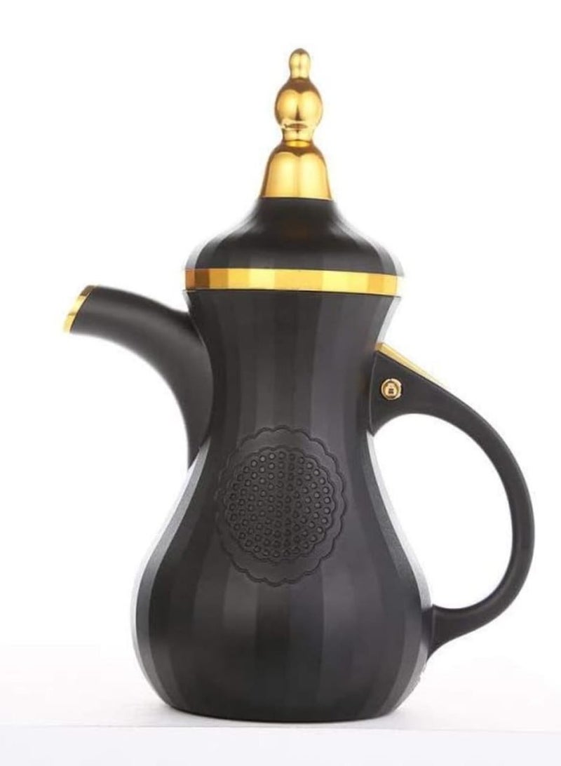 Tea Pot Charcoal Incense Burner & Bakhoor Burner Black & Gold Elegant Oud & Frankincense Resin Burners for Office & Home Decor