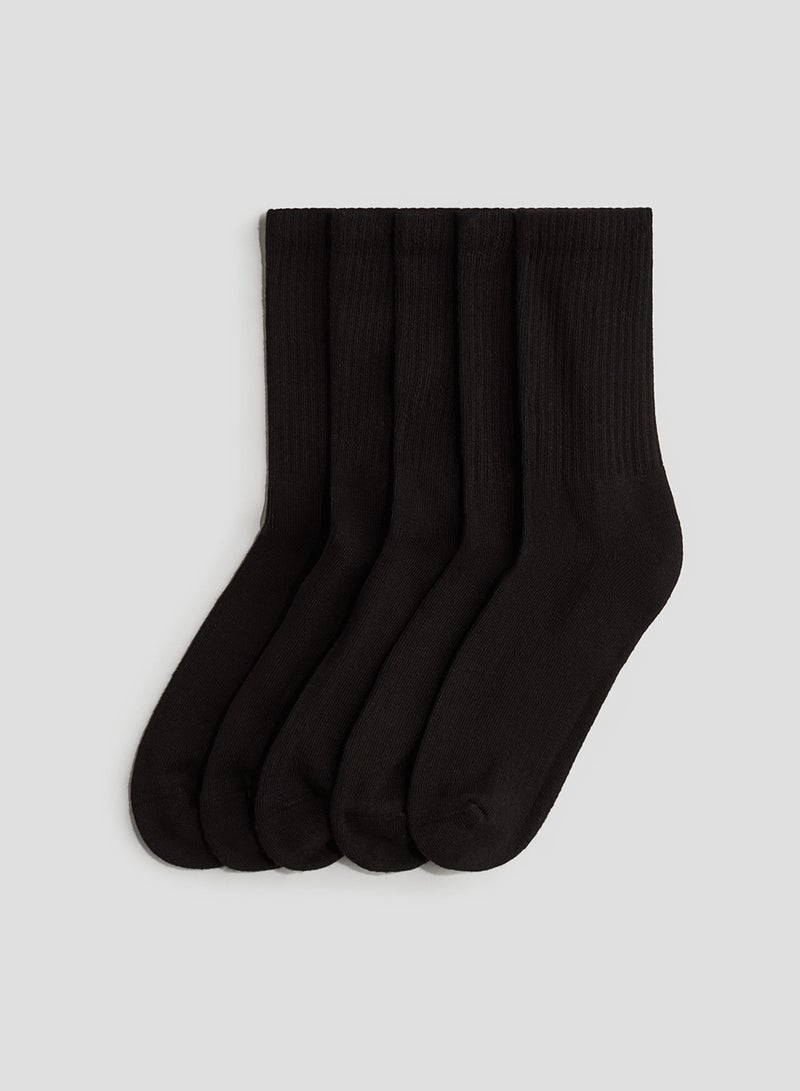 5-Pack Ribbed Socks